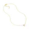 Sideways Mini CZ Heart Adjustable Necklace