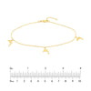 Dolphin Dangle Trio Adjustable Anklet