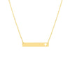 Mini Bar Necklace with Cutout Cross