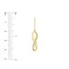 Dangle 1/2 CZ Infinity Earrings