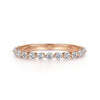 14K Rose Gold Single Prong Diamond Anniversary Band