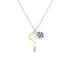 Sterling Silver Wish Bar Celestial Mixed Charm Necklace