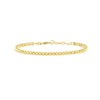 Sterling Silver Diamond-Cut Beads Adjustable Bracelet