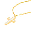 White Cross Enamel Pendant Necklace