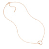 Plated Sterling Silver Sideways Heart Necklace