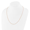 Sterling Silver Rose Gold-plated Adjustable 1mm Spiga Chain