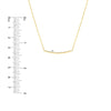 Thin Curved Bar Necklace with 1pt Diamond