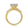 14K Yellow Gold Round Diamond Engagement Ring