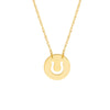 So You Cutout Horseshoe Mini Disc Adjustable Necklace