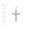 Large CZ Cross and Small Cross Pendant