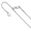Sterling Silver RH-plated Adjustable 1.1mm Box Chain