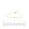 Mini Emerald Bezel Bolo Bracelet