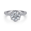 14K White Gold Round Diamond Engagement Ring