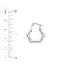 Sterling Silver Pentagon Hoop Earrings