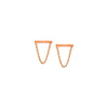 Horizontal Bar Earrings with Chain Drape