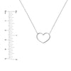 Open Wire Heart Adjustable Necklace