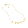 Cross Cutout Disc Dangles Adj. Necklace
