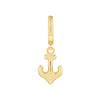 Mini Huggie Hoop Earrings with Anchor Drop