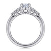14K White Gold Oval Diamond Engagement Ring