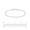 Sterling Silver 2.86mm D/C Cube Chain Bracelet