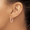 14K Rose Gold 3mm Polished Hoop Earrings