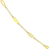 Mixed Oval Station Curb Chain Necklace