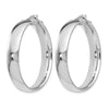 Sterling Silver RH-plated Polished Hinged Hoop Earrings