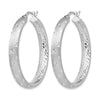 Sterling Silver Rhodium In/Out D/C Earrings