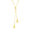 Double Teardrop Lariat Necklace