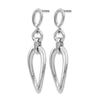Sterling Silver RH-plated Polished Post Dangle Earrings