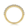 14K Yellow Gold Shared Prong Set Diamond Wedding Band