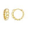 Graduated Beaded Hoop Earrings