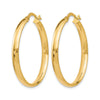 10K Gold Polished Hoop Earrings