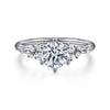 14K White Gold Round Diamond Engagement Ring