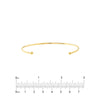 Cuff Bangle with Beaded Ends