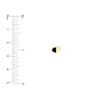 50/50 Black/High Polished Oval Stud Earrings