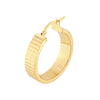 20mm Line Round Hoop Earrings