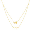 Angel and Wings Layered Duo Adj. Necklace