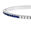 50/50 Sapphire &amp; Diamond Flex Tennis Bracelet