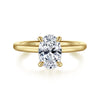 14K Yellow Gold Oval Solitaire Engagement Ring