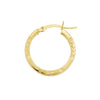 2 X 20mm Square DC Florentine Hoop Earrings