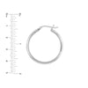 Sterling Silver Textured Hoop Earrings