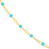 Light Turquoise Enamel Bead on Piatto Chain