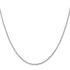 14K White Gold 1.5mm Loose Rope Chain