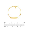 Kid's Paper Clip Chain ID Bracelet with Heart