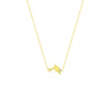 Plated Sterling Silver Mini CZ Dolphin Necklace