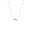 Plated Sterling Silver Mini CZ Dolphin Necklace