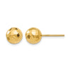 14K Polished Faceted Post Earrings