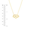 Infinity Open Heart Pendant Necklace