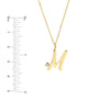 Script 'M' with Diamond Bezel Necklace